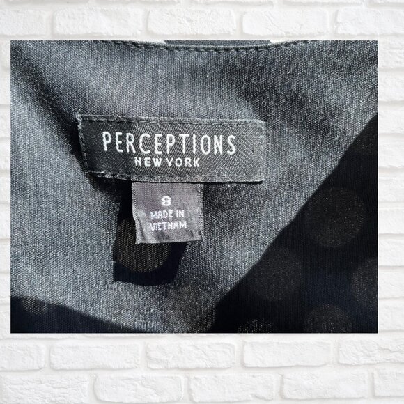 Perceptions New York - Polka Dot Dress - Black & White - Size 8 - Picture 4 of 4